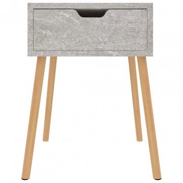 Dulapuri noptieră, 2 buc., gri beton, 40x40x56 cm, PAL - Img 3