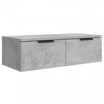 Dulapuri perete, 2 buc., gri beton, 68x30x20 cm, lemn prelucrat - Img 5