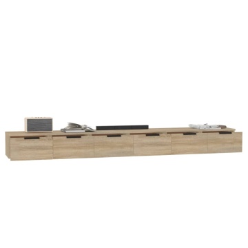 Dulapuri perete, 2 buc., sonoma, 102x30x20 cm, lemn prelucrat - Img 4
