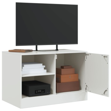 Dulapuri TV 2 buc., alb, 67x39x44 cm Otel - Img 4
