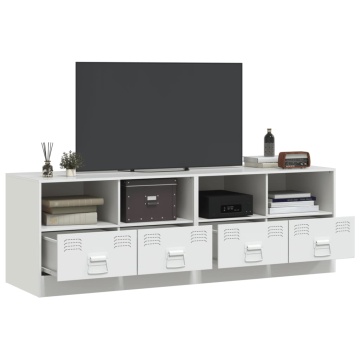 Dulapuri TV 2 buc., alb, 67x39x44 cm Otel - Img 4