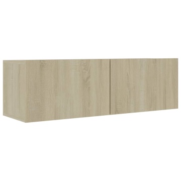 Dulapuri TV, 4 buc., stejar sonoma, 100x30x30 cm lemn prelucrat - Img 8