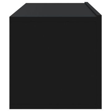 Dulapuri TV de perete 2 buc. negru 100x30x30 cm lemn compozit - Img 7