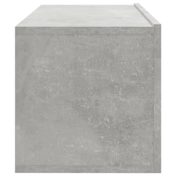Dulapuri TV de perete, 4 buc, gri beton, 100x30x30 cm - Img 5