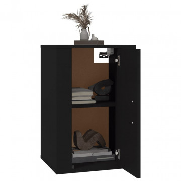 Dulapuri TV montate pe perete, 2 buc., negru, 40x34,5x60 cm - Img 3