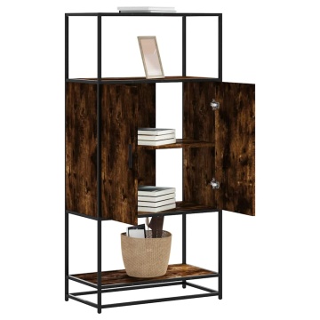 Dulapuru stejar afumat 68x35x139 cm lemn și metal prelucrat - Img 1