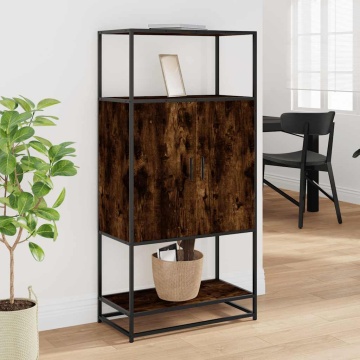 Dulapuru stejar afumat 68x35x139 cm lemn și metal prelucrat - Img 3