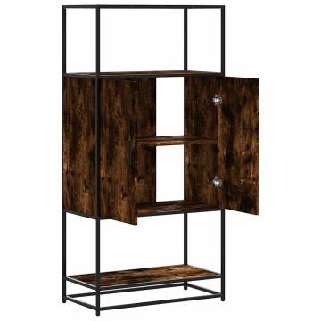 Dulapuru stejar afumat 68x35x139 cm lemn și metal prelucrat - Img 6