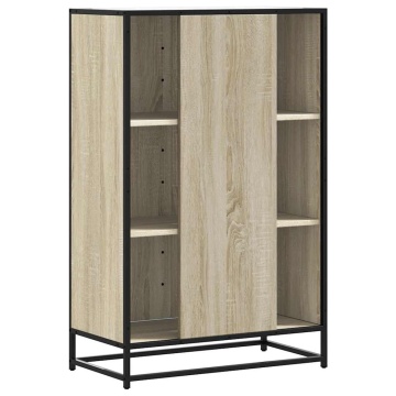 Dulapuru Stejar Sonoma 68x35x106,5 cm lemn și metal prelucrat - Img 5