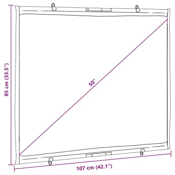 Ecran de proiecție suspendat pe perete 50 inch 4:3 - Img 6