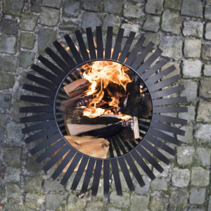 Esschert Design Bol pentru foc, negru, benzi oțel carbon FF400 - Img 8