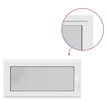 Fereastra de subsol RISOR 120x60 cm Pt&Turn DIN stânga alb - Img 2