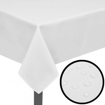 Fețe de masă, 130 x 130 cm, alb, 5 buc. - Img 1