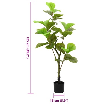 Ficus artificial 30 de frunze 125 cm verde - Img 5