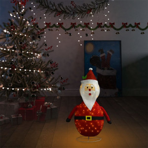 Figurină Moș Crăciun decorativă Crăciun LED țesătură lux 60 cm - Img 3