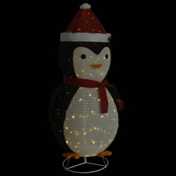 Figurină pinguin decorativă Crăciun, LED, 180 cm, țesătură lux - Img 7