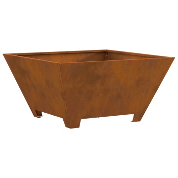 Foc de tabără Pătrat 60x60x30 cm Oțel rezistent la intemperii - Img 2