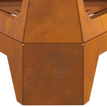 Focar cu coș 50x43x52 cm Oțel rezistent la intemperii - Img 3