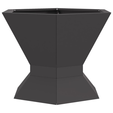 Focar Hexagonal Negru 50x50x40 cm Oțel - Img 2
