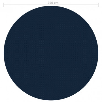 Folie solară plutitoare piscină, negru/albastru, 250 cm, PE - Img 5