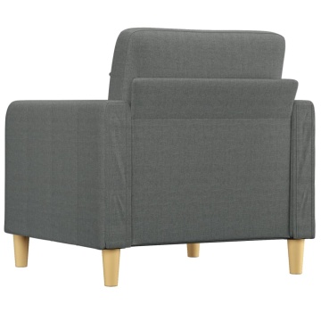 Fotoliu canapea, gri închis, 60 cm, material textil - Img 8