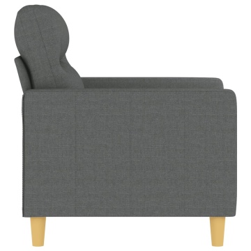 Fotoliu canapea, gri închis, 60 cm, material textil - Img 4