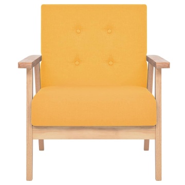 Fotoliu, galben, material textil - Img 2