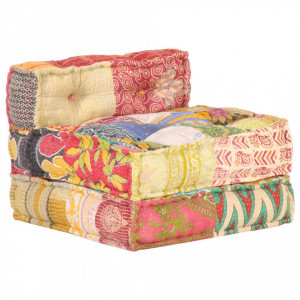 Fotoliu puf modular, model petice, material textil - Img 6