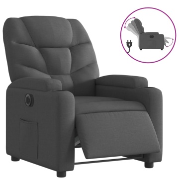 Fotoliu rabatabil electric, negru, material textil - Img 2