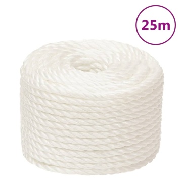 Frânghie de lucru, Alb, 12 mm, 25 m, polipropilenă - Img 1