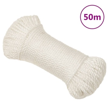 Frânghie de lucru, Alb, 3 mm, 50 m, polipropilenă - Img 1