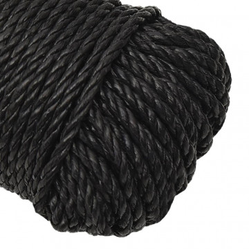 Frânghie de lucru, negru, 6 mm, 25 m, polipropilenă - Img 4