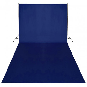 Fundal foto, albastru, 600x300 cm, bumbac, Chroma Key - Img 3