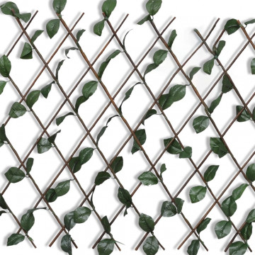 Gard cu zăbrele, frunze artificiale, 5 buc.,180 x 90 cm, salcie - Img 2