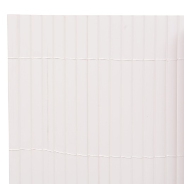 Gard de grădină pe două fețe PVC 150x300 cm Alb - Img 4