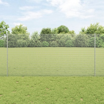 Gard de sârmă sudată cu 10 U Posts Argintiu 1.2x10 m Oțel - Img 1