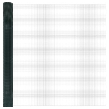 Gard din plasă sudată cu 13 stâlpi cu vârfuri verzi 1.5x25 m din oțel - Img 4