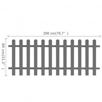 Gard din șipci, 200 x 80 cm, WPC - Img 5