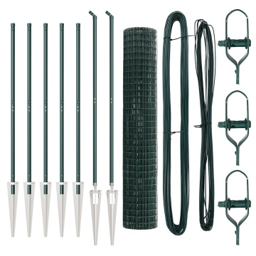 Gard Euro cu 7 Posturi de Spike 1.6x10 m Oțel Galvanizat Verde - Img 2