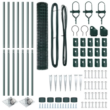 Gard Euro Set de 2 Verde Oțel galvanizat Mare Durabil - Img 4