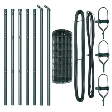 Gard Euro Set de 2 Verde Oțel Vopsit Electrostatic 10 x 0.8 m - Img 2