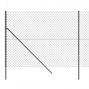 Gard plasă de sârmă, antracit, 1,4x25 m - Img 4