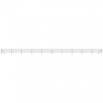 Gard plasă de sârmă, antracit, 1x25 m, oțel galvanizat - Img 2