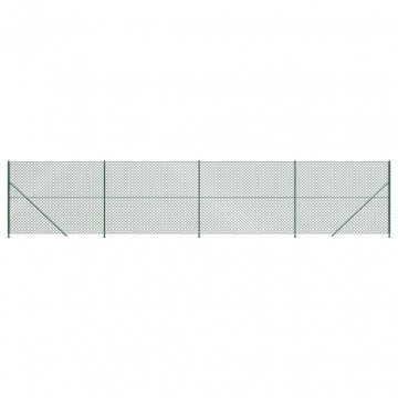 Gard plasă de sârmă cu bordură, verde, 1,6x10 m - Img 2