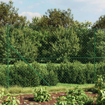 Gard plasă de sârmă cu bordură, verde, 1,6x25 m - Img 1