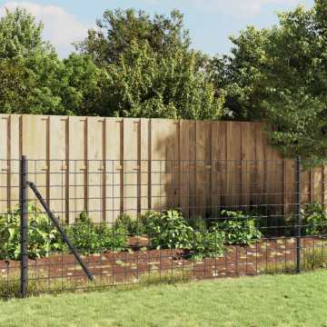 Gard plasă de sârmă cu țăruși de fixare, antracit, 1,1x10 m - Img 1