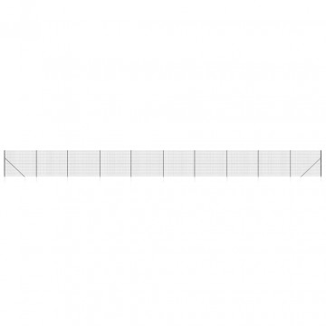 Gard plasă de sârmă cu țăruși de fixare, antracit, 1,6x25 m - Img 2