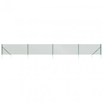 Gard plasă de sârmă cu țăruși de fixare, verde, 0,8x10 m - Img 2