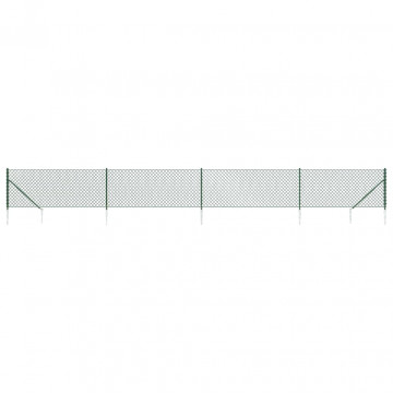Gard plasă de sârmă cu țăruși de fixare, verde, 1,1x10 m - Img 2