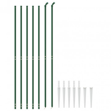 Gard plasă de sârmă cu țăruși de fixare, verde, 2x10 m - Img 3